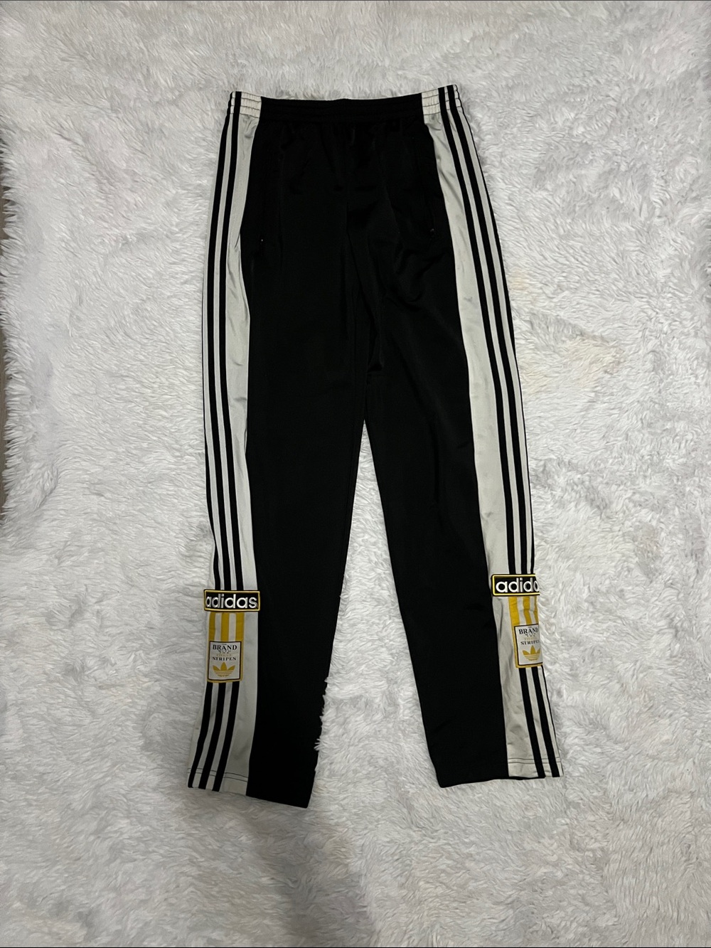 Adidas Black Track Button Side Pants